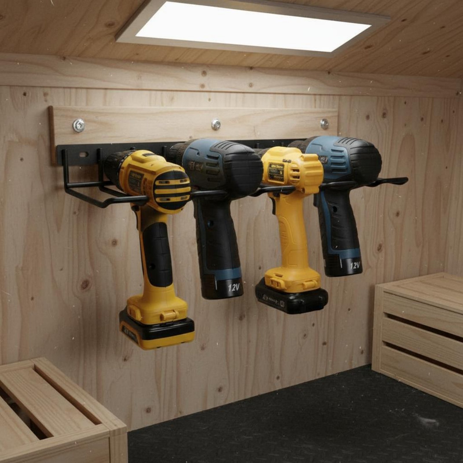 Workshop Tools Holder - Wall Mount Drill Holder Easy Installation