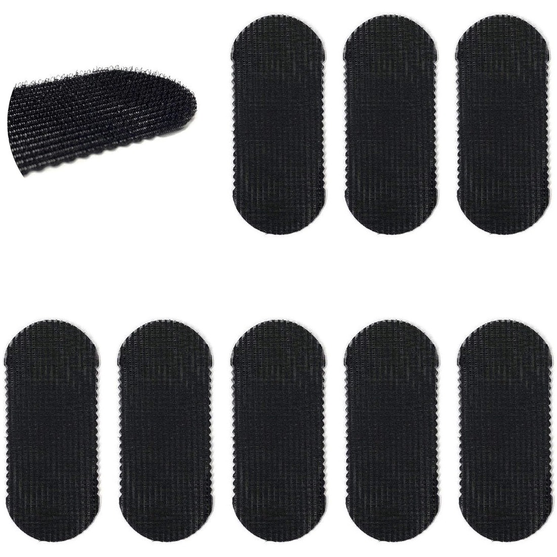 Workshop Use Tools - 8Pcs Black Anti Slip Reusable Hair