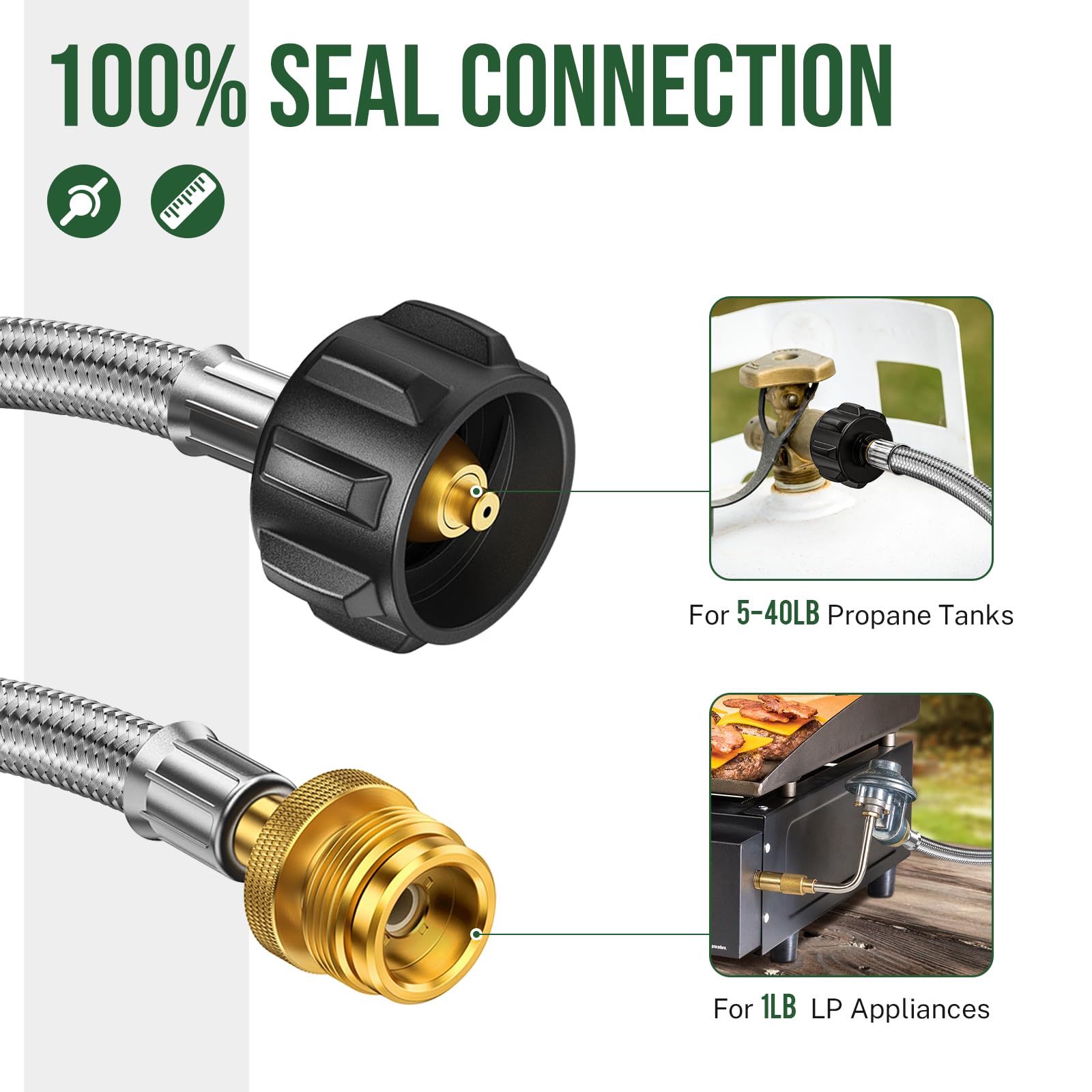 Propane Hose Adapter 5FT Stain - Tools Qcc avaliação e preço
