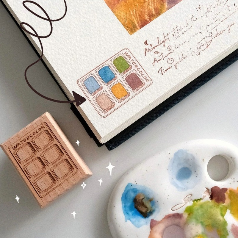 6 Grid Watercolor Color Card W - Tools Qa avaliação e preço