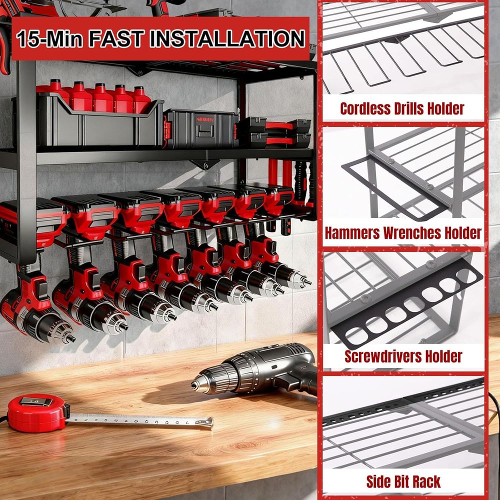 150Lbs 3 Layer Metal Tool Stor - Workshop Tools Holder avaliação e preço