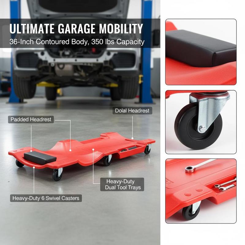 Rolling Creeper Board 36-Inch  - Tools For Garage avaliação e preço
