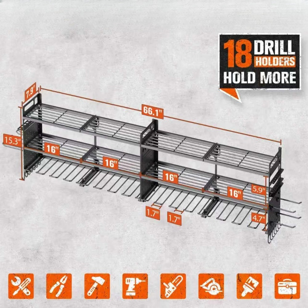 Large Wall Mount Tool Organize - Workshop Tools Holder avaliação e preço