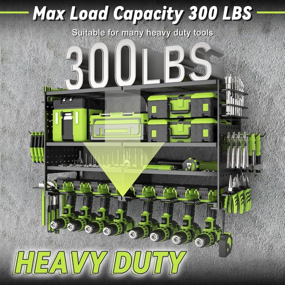 Heavy Duty 4 Tier 8 Slot Wall  - Workshop Tools Holder avaliação e preço