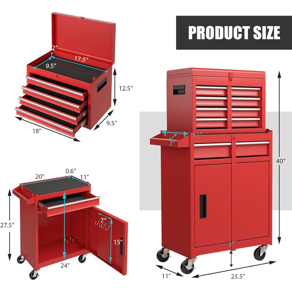 5-Drawer Rolling Tool Chest wi - Tools In Metal Workshop avaliação e preço