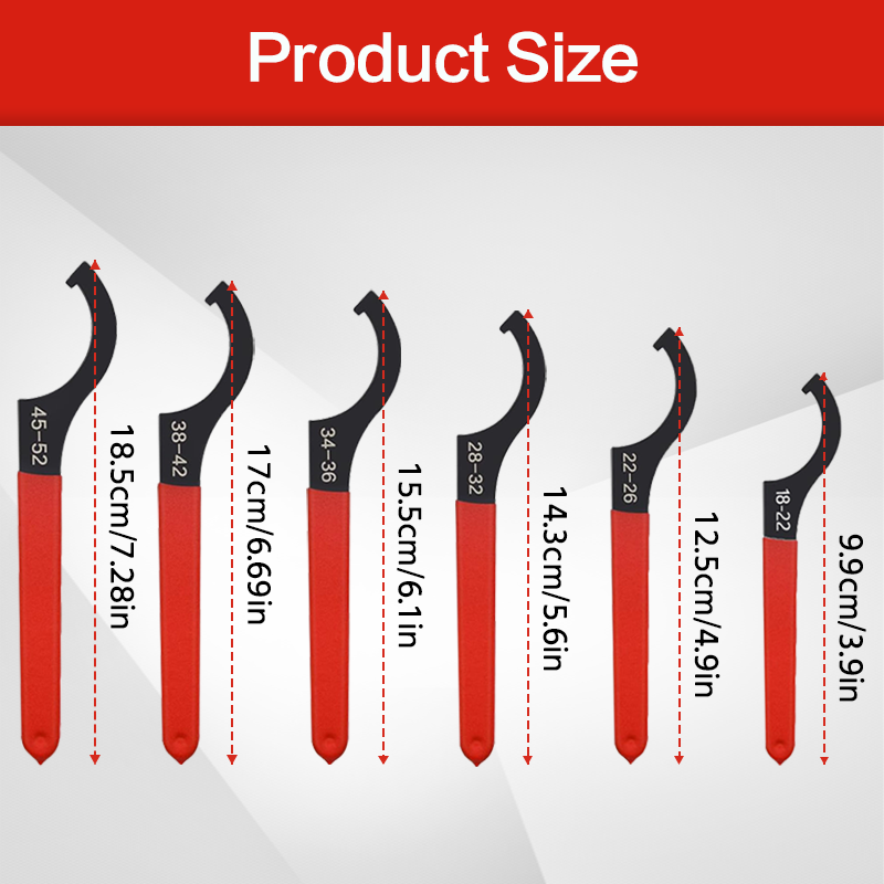 6PCS Half-moon Hook Wrench Non - Maintenance Workshop Tools avaliação e preço
