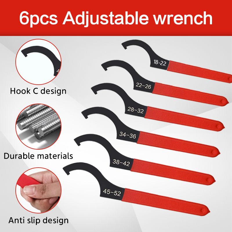 6PCS Half-moon Hook Wrench Non - Maintenance Workshop Tools avaliação e preço
