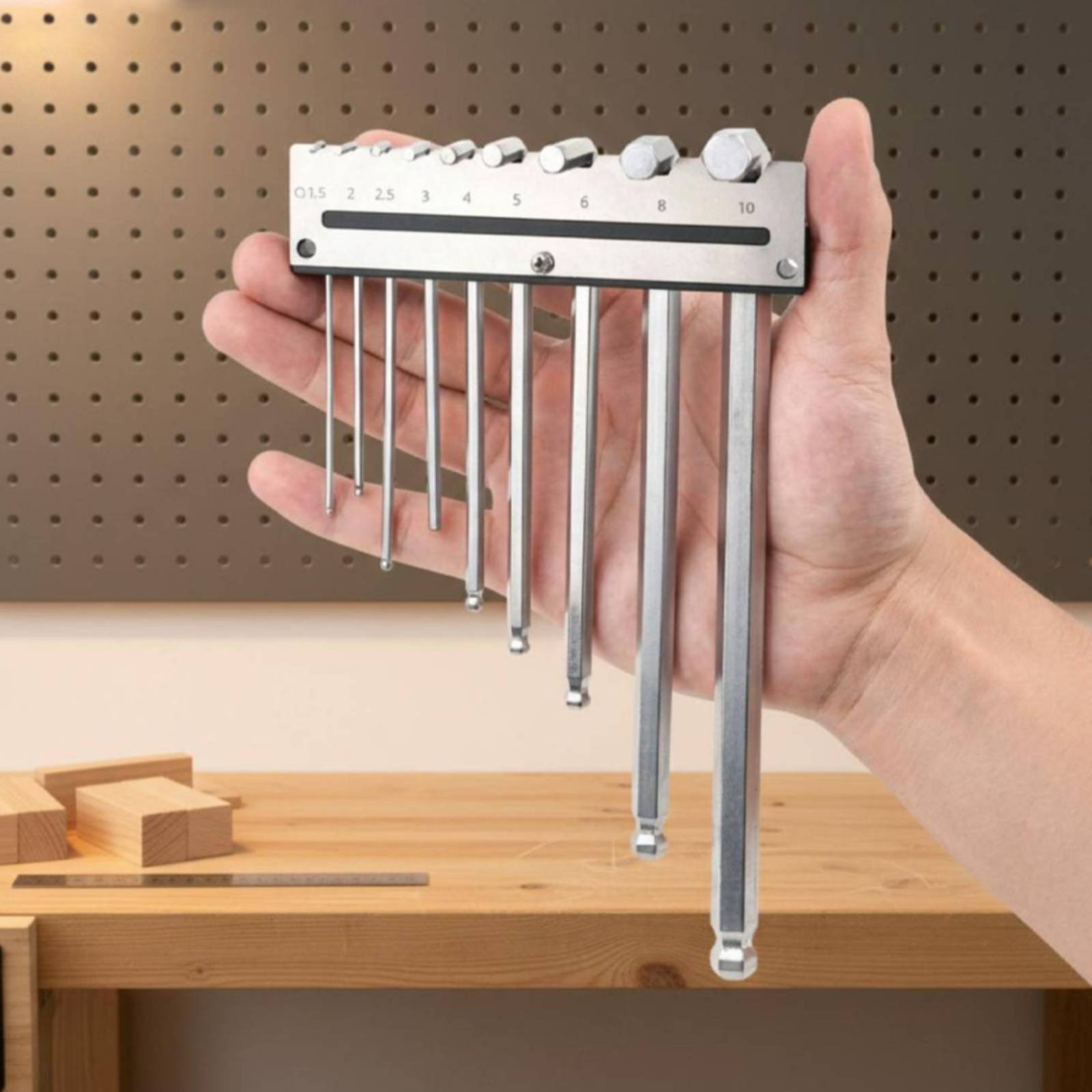 Wall Mounted Hex Key Holder Me - Tools In Metal Workshop avaliação e preço