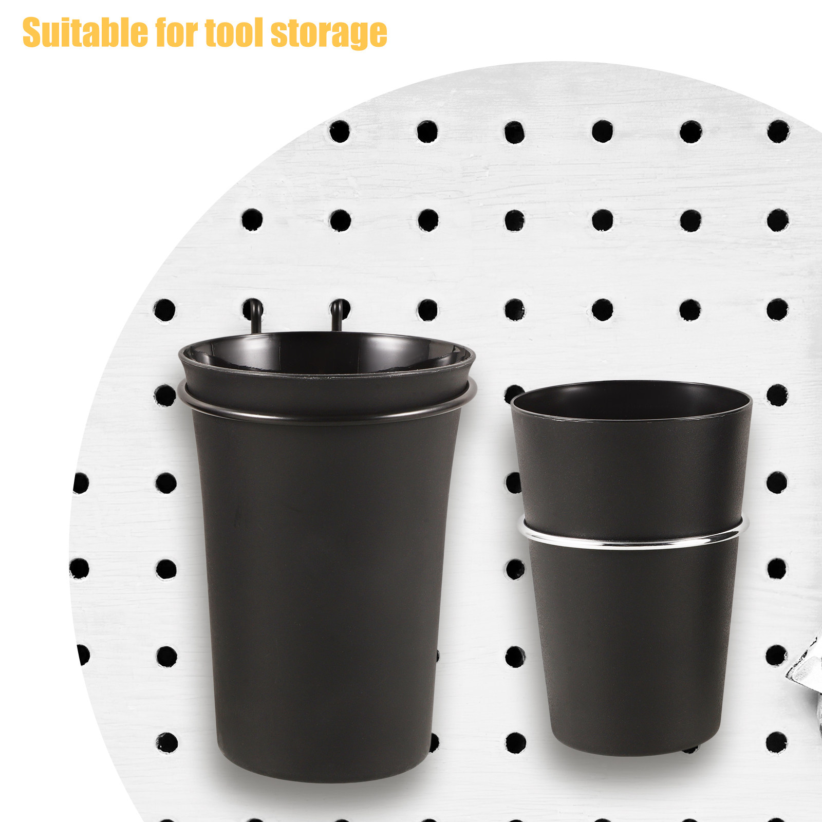 2Pcs Black Pegboard Cup Holder - Workshop Tools Holder avaliação e preço