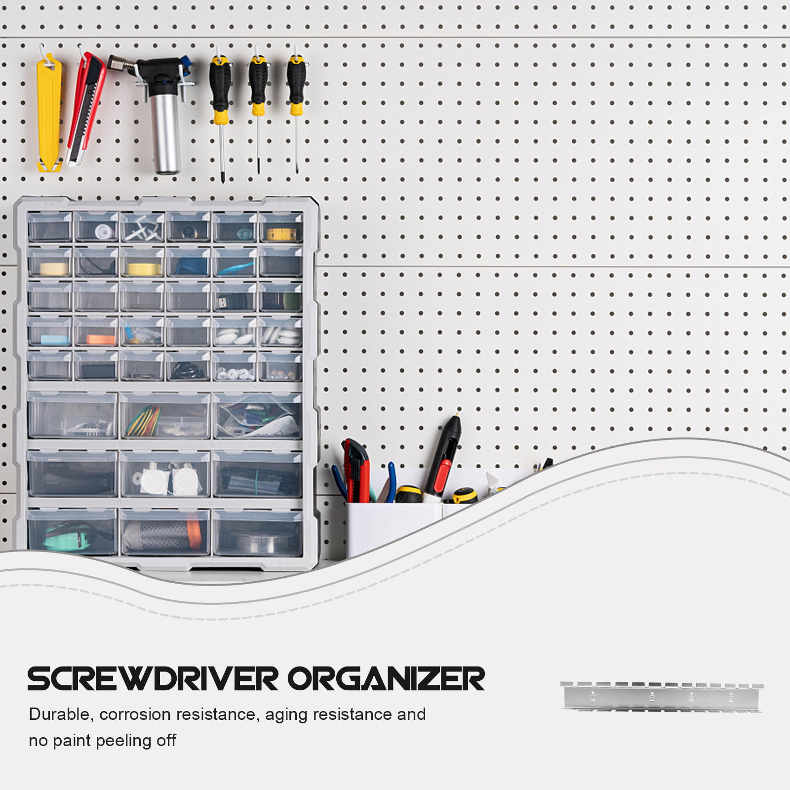 1Pcs Premium Steel Pegboard Sc - Workshop Tools Holder avaliação e preço