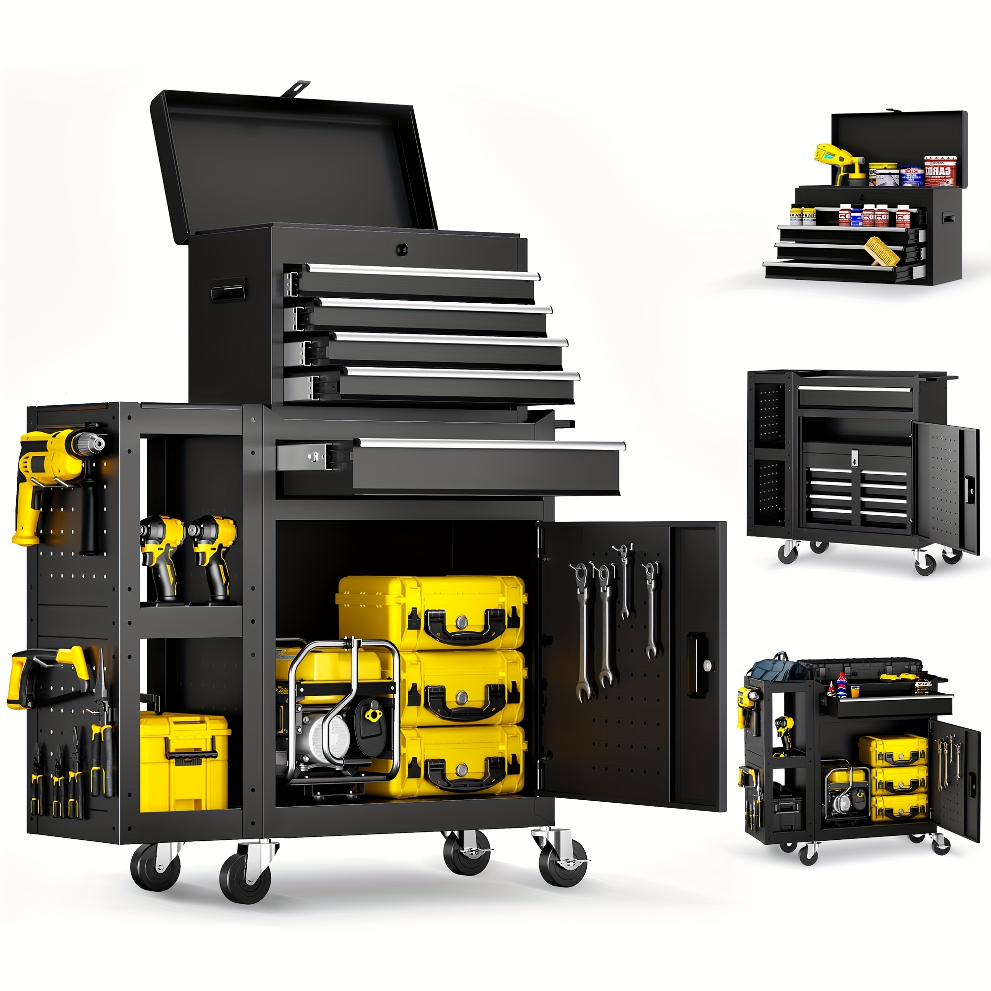 5/8-Drawer Rolling Tool Storag - Tools In Metal Workshop avaliação e preço