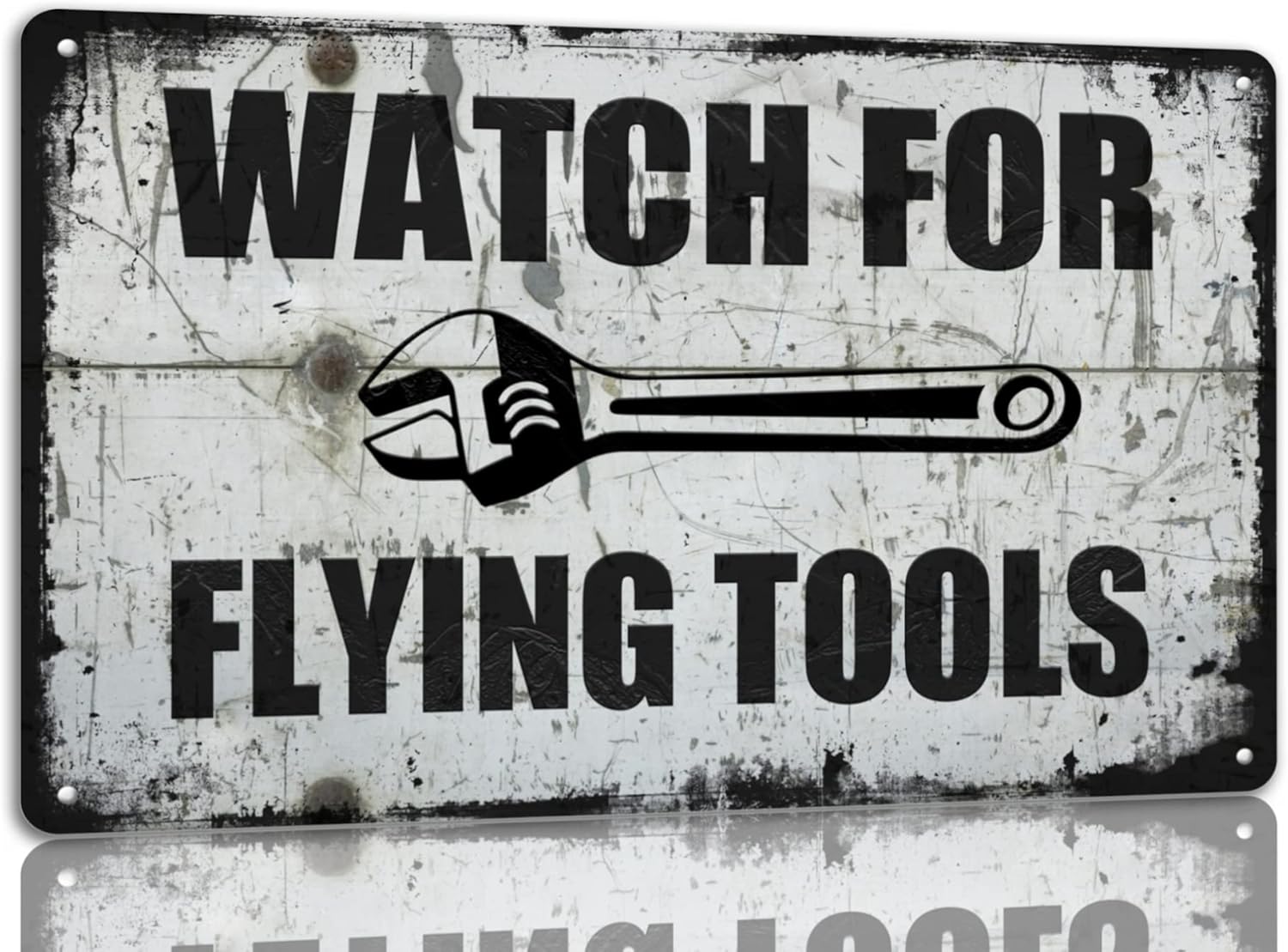 Watch For Flying Tools Metal T - Tools In Metal Workshop avaliação e preço