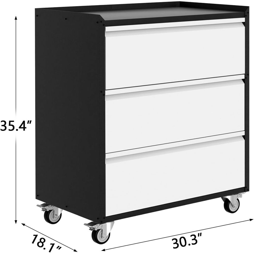 3-Drawer Mobile Metal Tool Che - Tools In Metal Workshop avaliação e preço